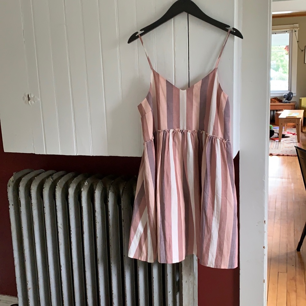 NWT Madewell ruffle-waist babydoll cami dress